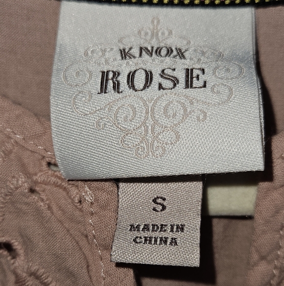 Knox Rose Eyelet Embroidered Boho Top, Size Small, GUC - Picture 5 of 7